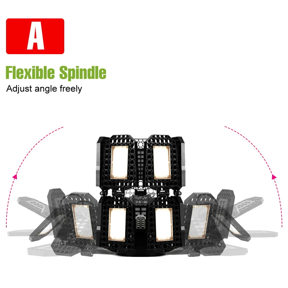 Afbeelding 4: 200W LED Grow Lampen Volledig Spectrum 220V Opvouwbare E27 Plantenteelt Lamp Kas Tent Bloem Vinnen Hydrocultuur vulling Verlichting