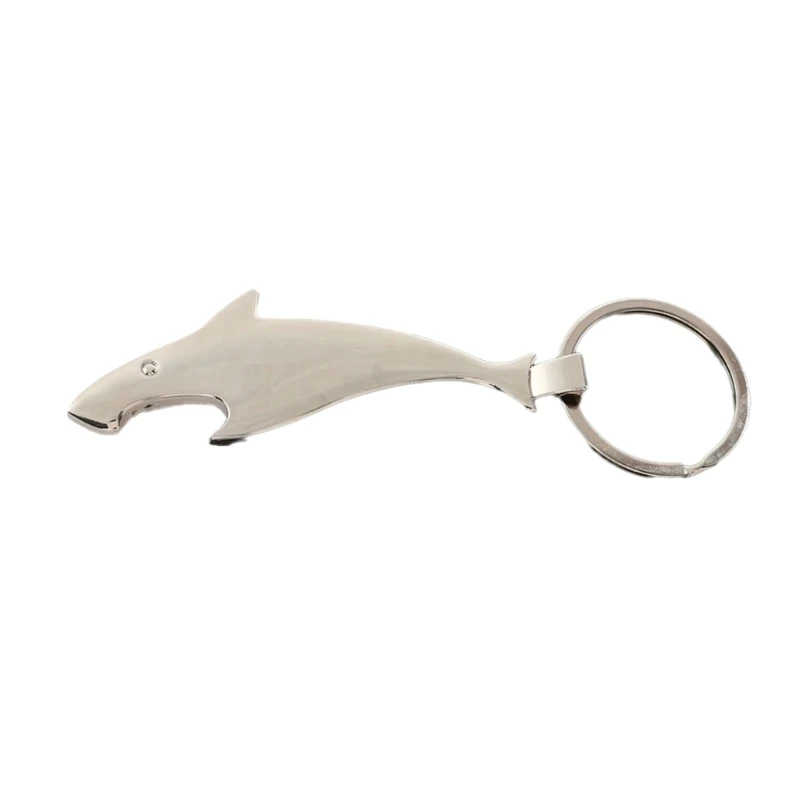 2 個サメの形の金属キーホルダー栓抜きノベルティ海の動物栓抜き