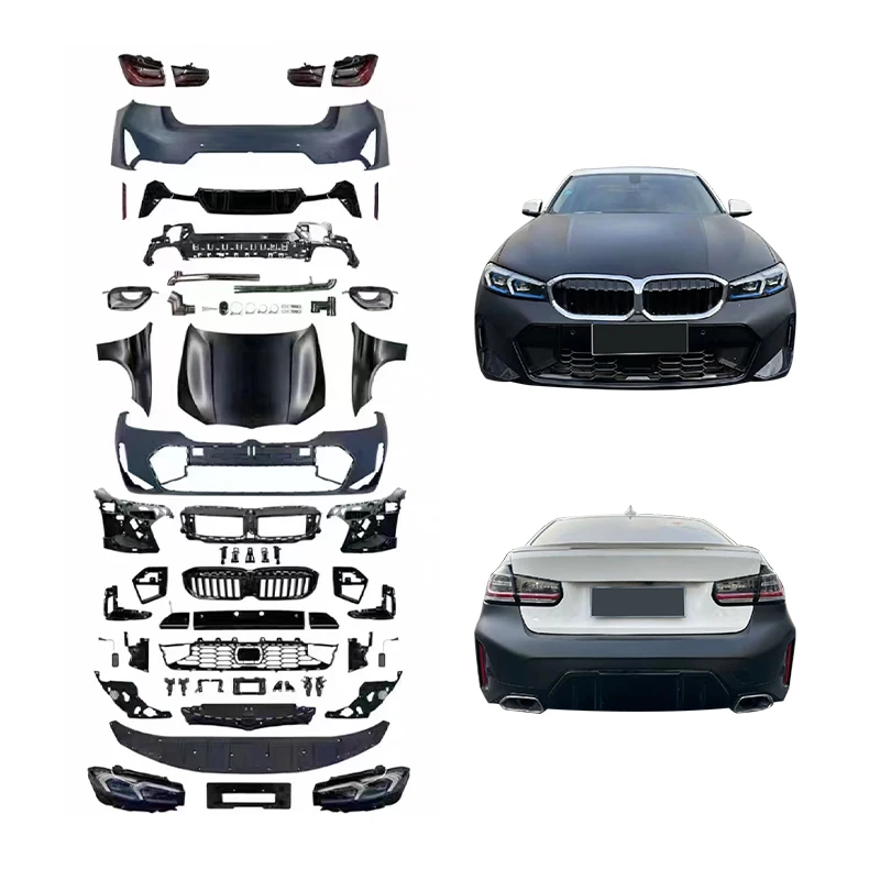 3 Series Universal Facelift Body Kit Front Bumper Engine Hood Fender Rear Bumper Tailgate Taillight PartsOld To New Facelift Bod