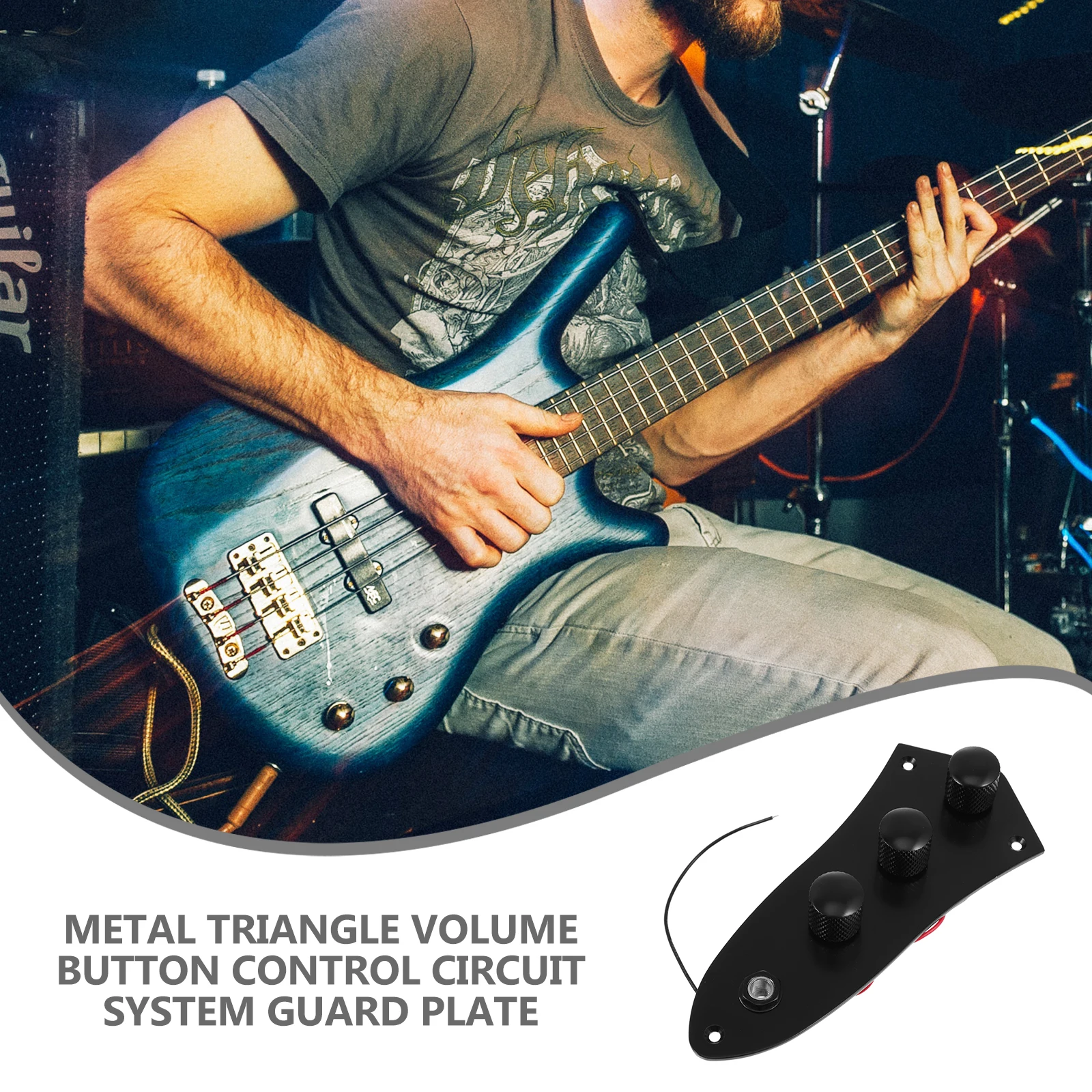 

Control Panel Volume Button Guard Plate Metal Electric Bass Potentiometer