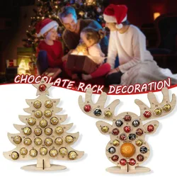 Wooden Chocolate Display Rack Christmas Party Chocolate Rack 24 Days Advent Calendar Creative Wedding Party Candy Rack Supplies