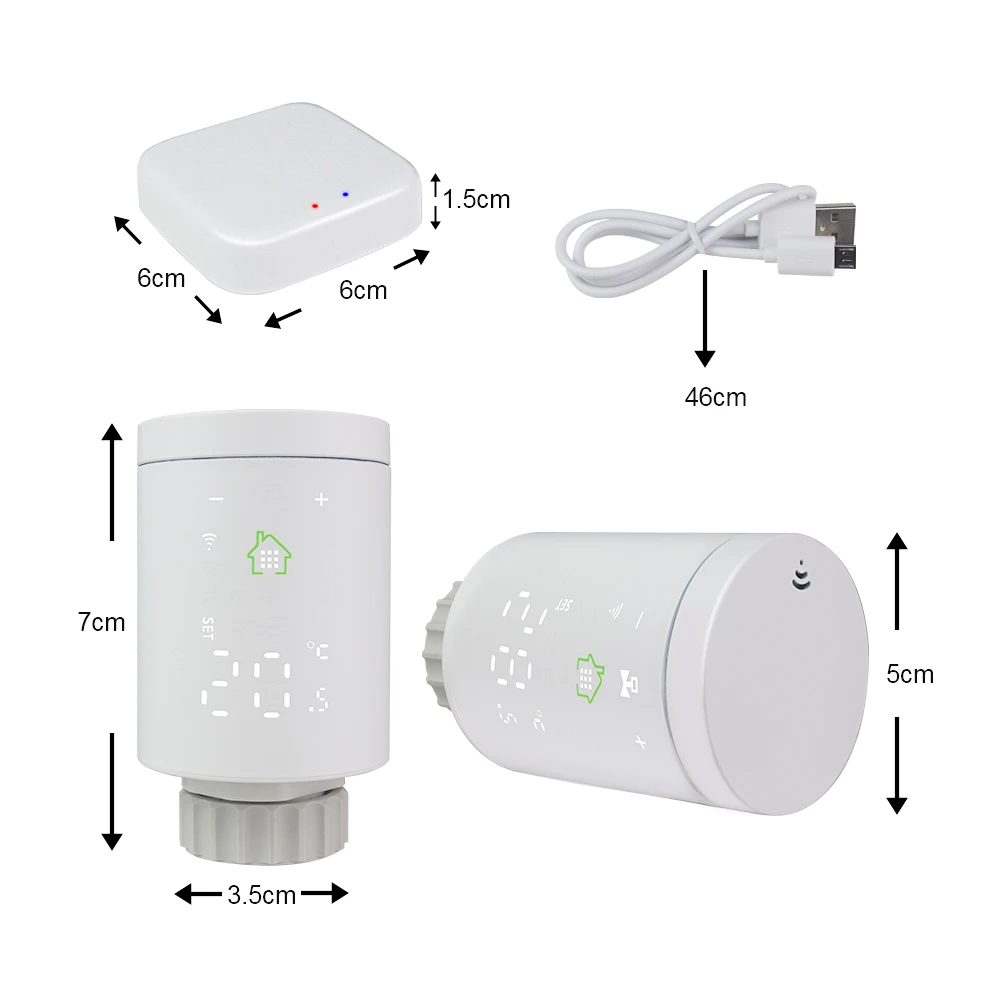 HY368 Tuya Zigbee Alexa Google Home TRV Thermostatic Radiator Valve for smart Home Thermostat