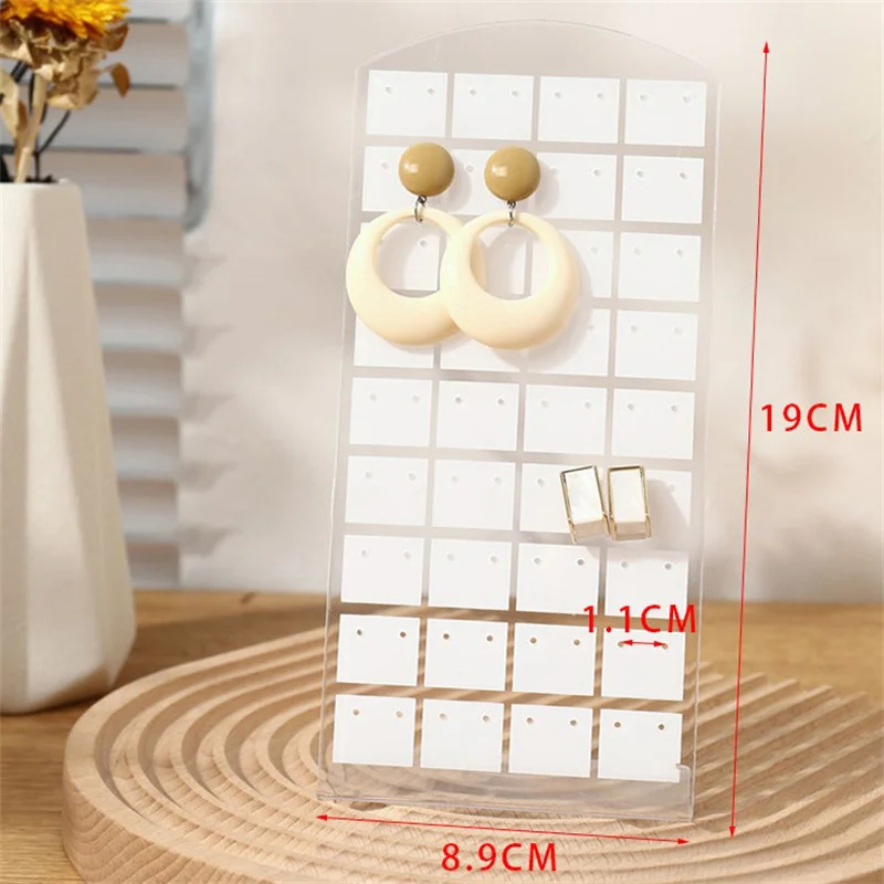 72 Holes Plastic Jewelry Display Show Rack Earrings Pendant Ear Hook Stand Storage Shelf Showcase Organizer Holder