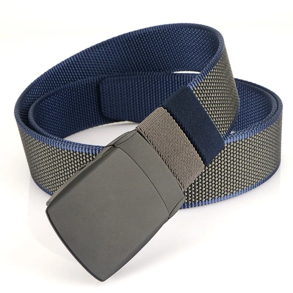 

Rotating Double-sided Men Nylon Waist Belts Alloy Buckle Quick Release Man Waistbands Belt Accessories Trendy Korean Waist Strap
