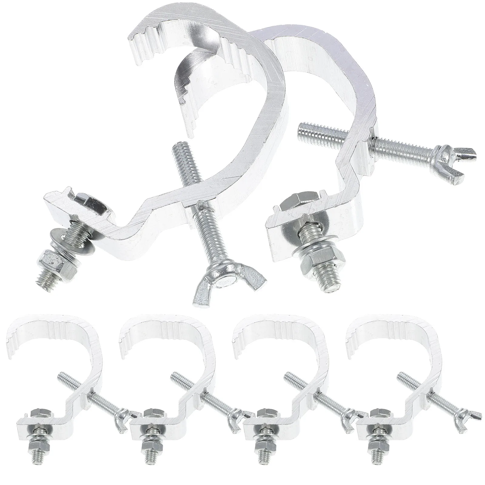 

6pcs Stage Light Hooks Aluminum Clamps Truss Fixtures Spotlight Mounts Moving Head Lamps Commercial Lighting Accessories