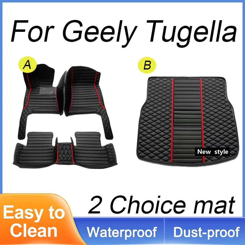 

Custom Automotive Car Floor Mats For Geely Tugella 2020 2021 2022 Auto Luxury Leather Men Women Car Mats Full Coverage