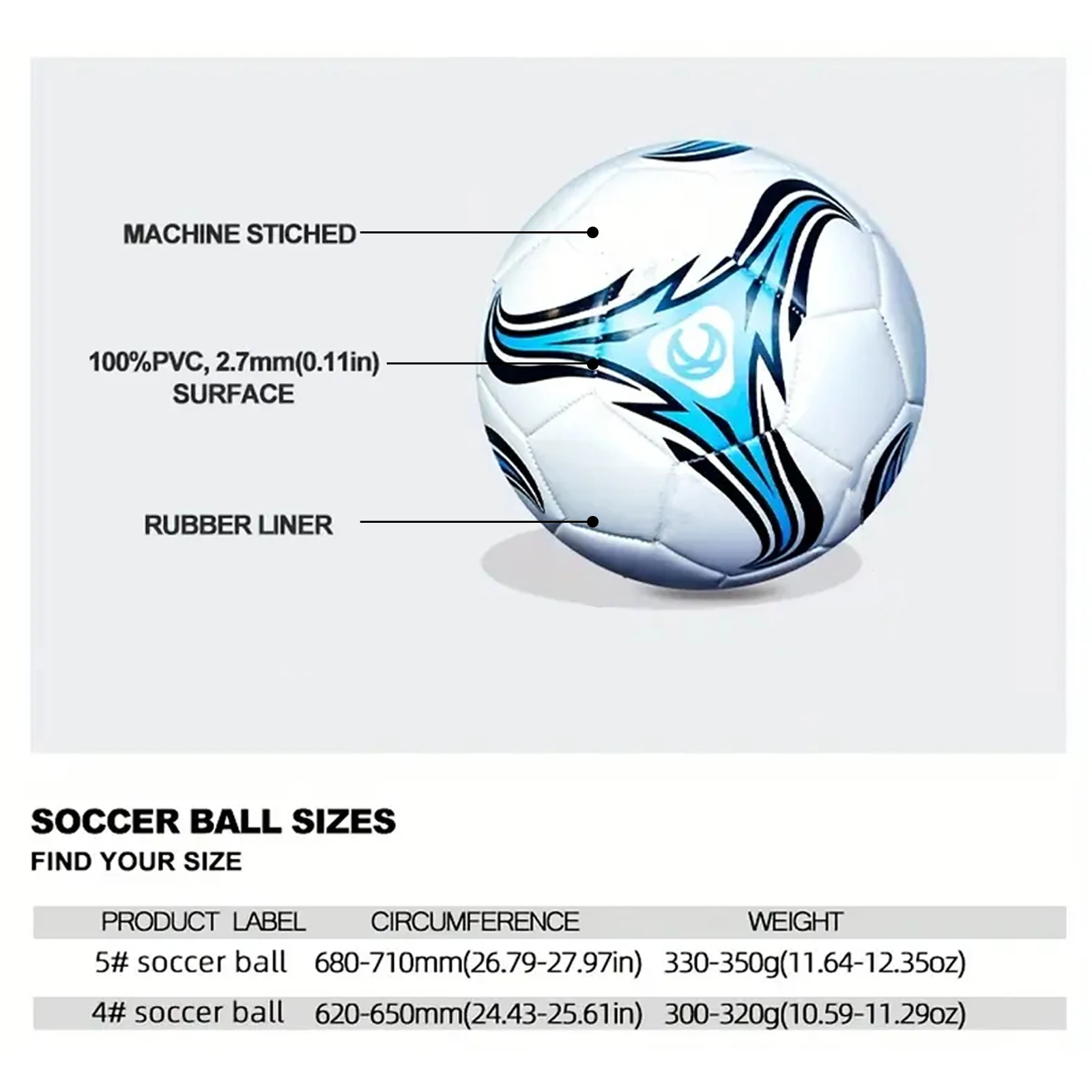 스포츠 장비 액세서리 전문적이고 오래 지속되는 보장 내구성과 오래 지속되는 파란색 크기 4