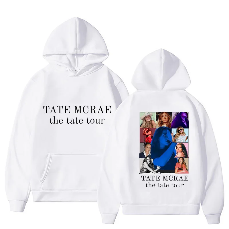 Tate McRae È ok, sono ok Felpa con cappuccio da donna Harajuku Felpe con cappuccio grafiche Unisex Autunno Inverno Estetico Cartoon Pullover Felpe