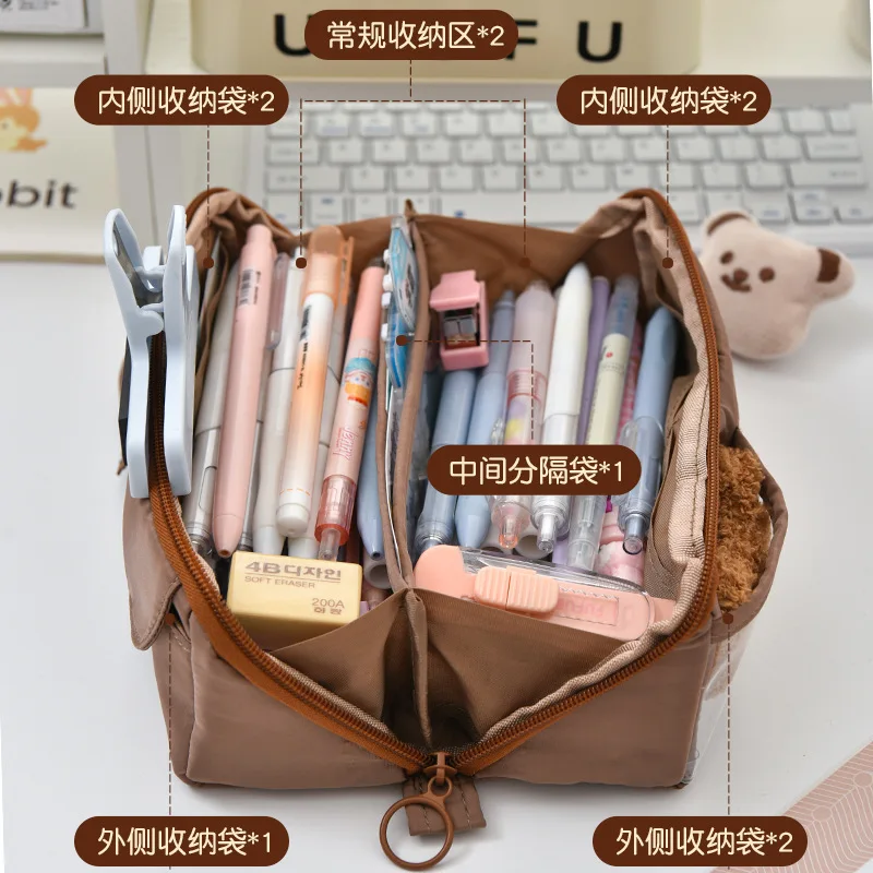 10 layer super large capacity pencil case for female elementary school students junior high school girls stationery pencil case