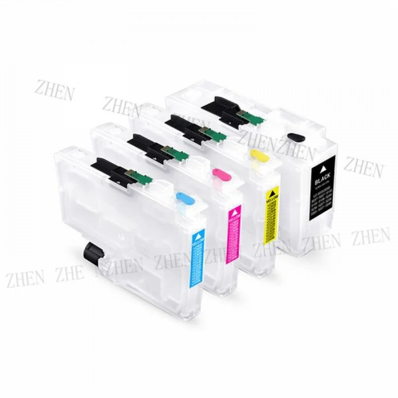 Y 4Color/set LC3233 Refillable Ink Cartridge for Brother DCP-J1100DW MFC-J1300