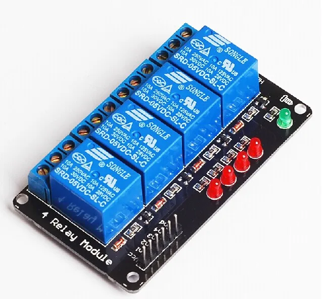 AC250V 10A  DC30V 10A MCU Development Board 4 Channel Relay Module  Expansion Board Support AVR/51/PIC