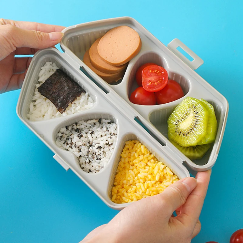 Molde triangular creativo para Sushi, prensa triangular para hacer bolas de arroz, molde triangular reutilizable, Kits de fabricación de accesorios DIY Bento