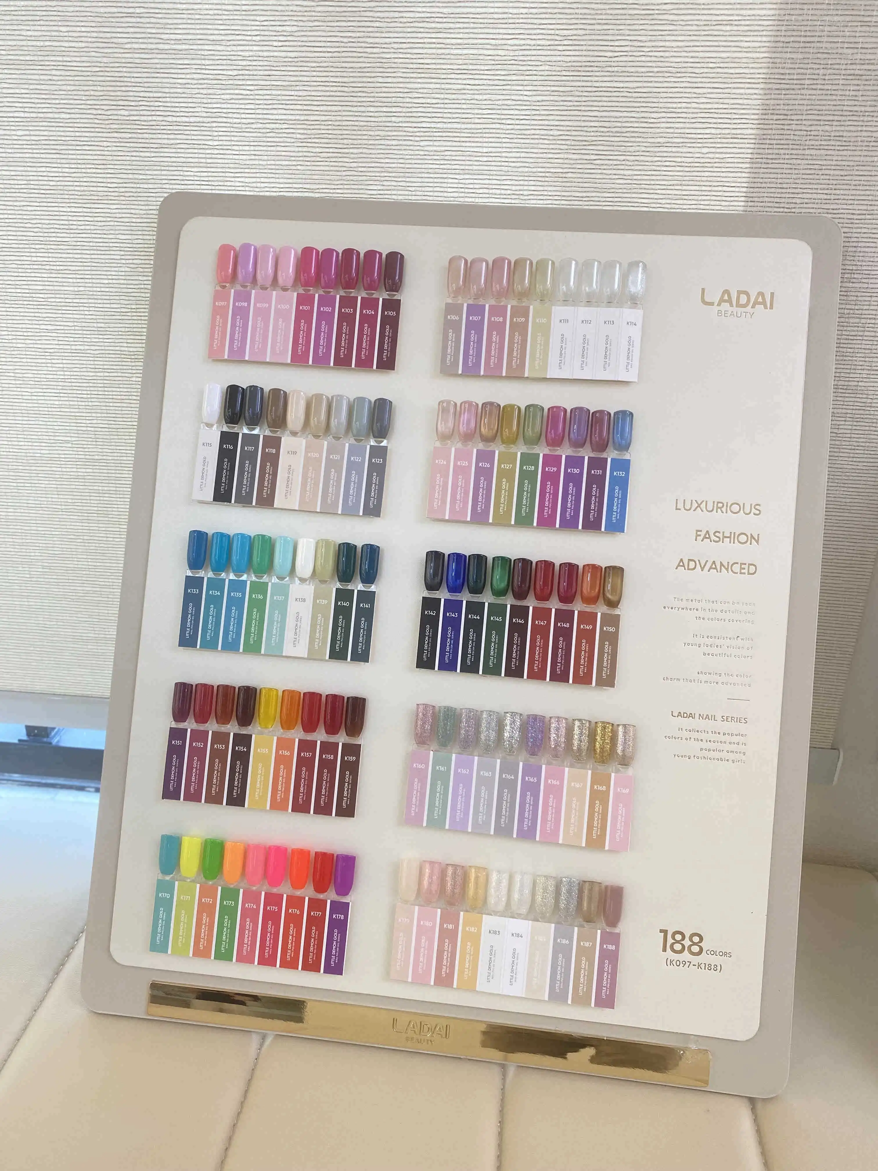 LADAI High-Density 188 Colors Solid Color Flash Nail Gel Set 2025 New Flashing French Style Nail Salon Special Gel Jar