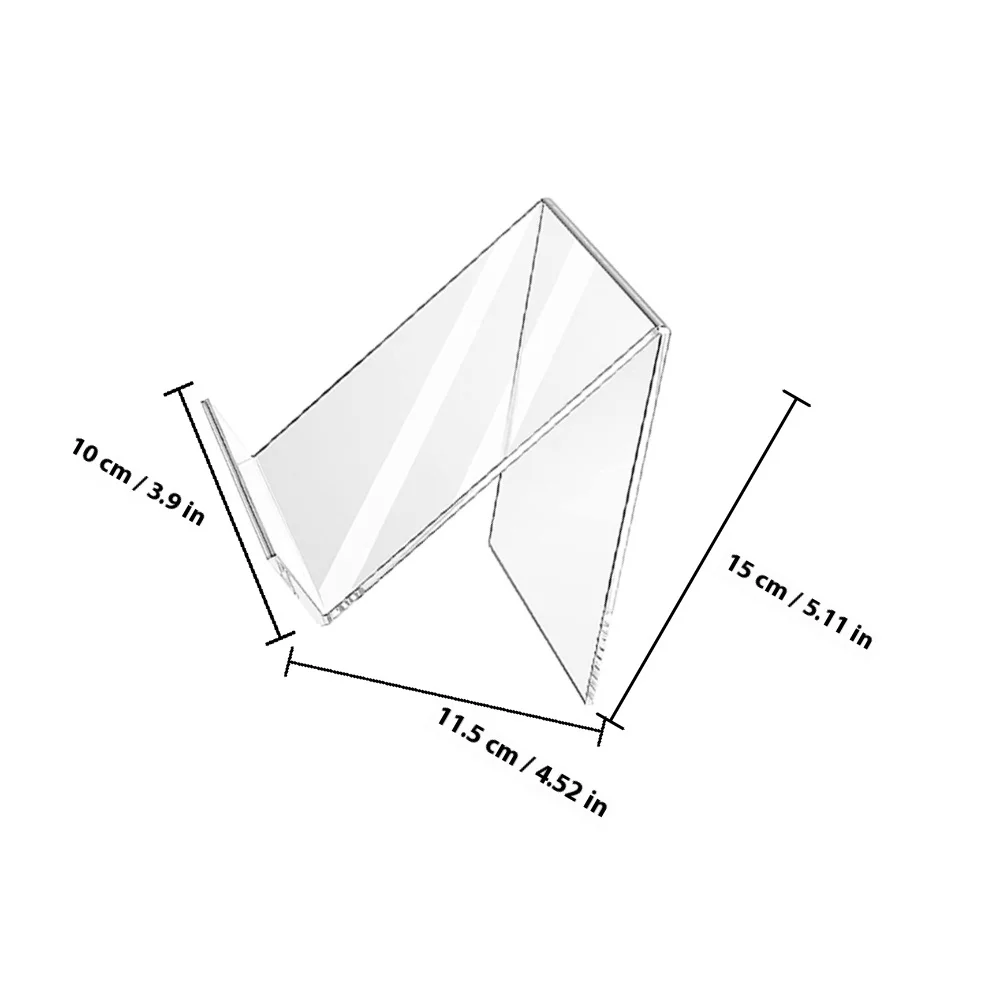 3pcs Acrylic Book Stands Clear Desktop Book Display Easel Holder For Books Albums Magazines Storage Organizer Transparent