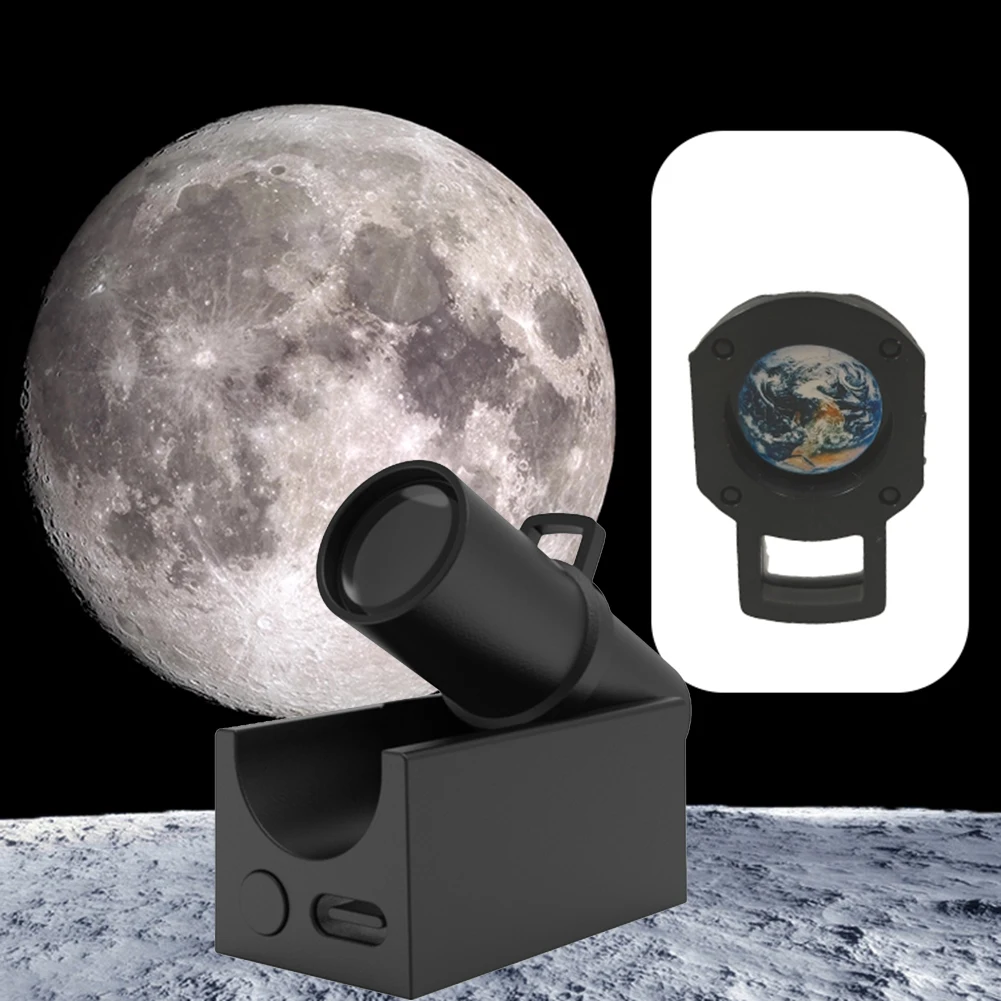 LED Earth Moon Projection Lamp Star Projector Planet Projector sfondo Atmosphere Led Night Light for Kids Bedroom Wall Decor