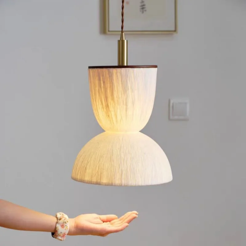 Xuan Paper Pendant Lamp Japanese Retro Handmade Tea Room Zen Themed Homestay Coffee Shop Decoration Restaurant Lighting Fixtures