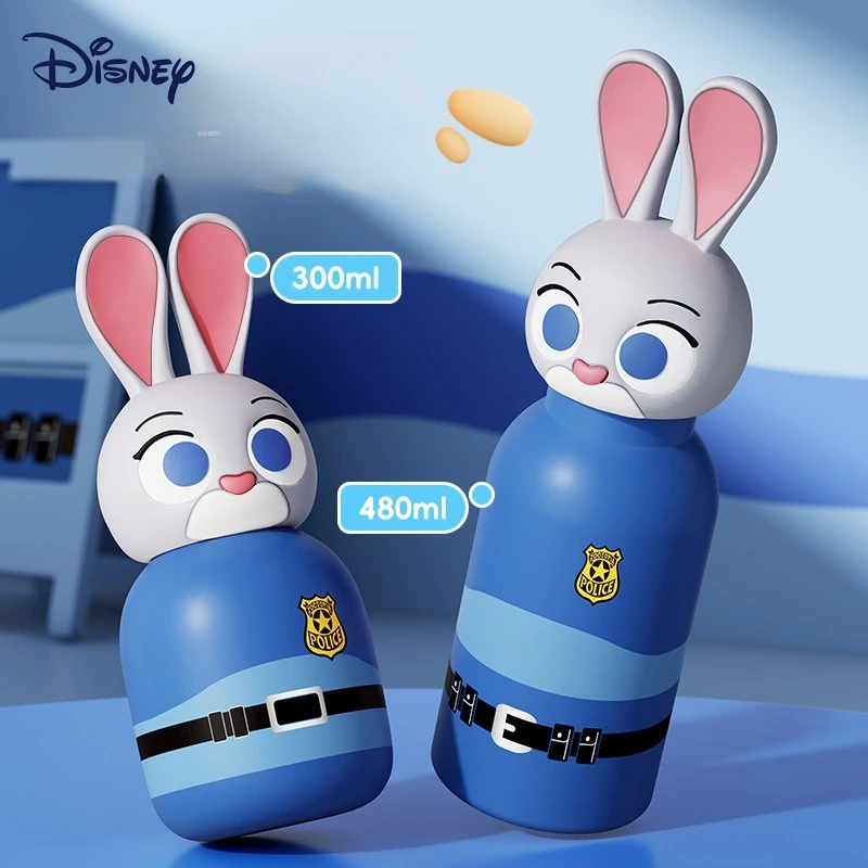 

Disney Zootopia милый аниме мультфильм соломенная чашка металлическая изолированная чашка из нержавеющей стали Джуди Ник леопард офицер подарок для детей