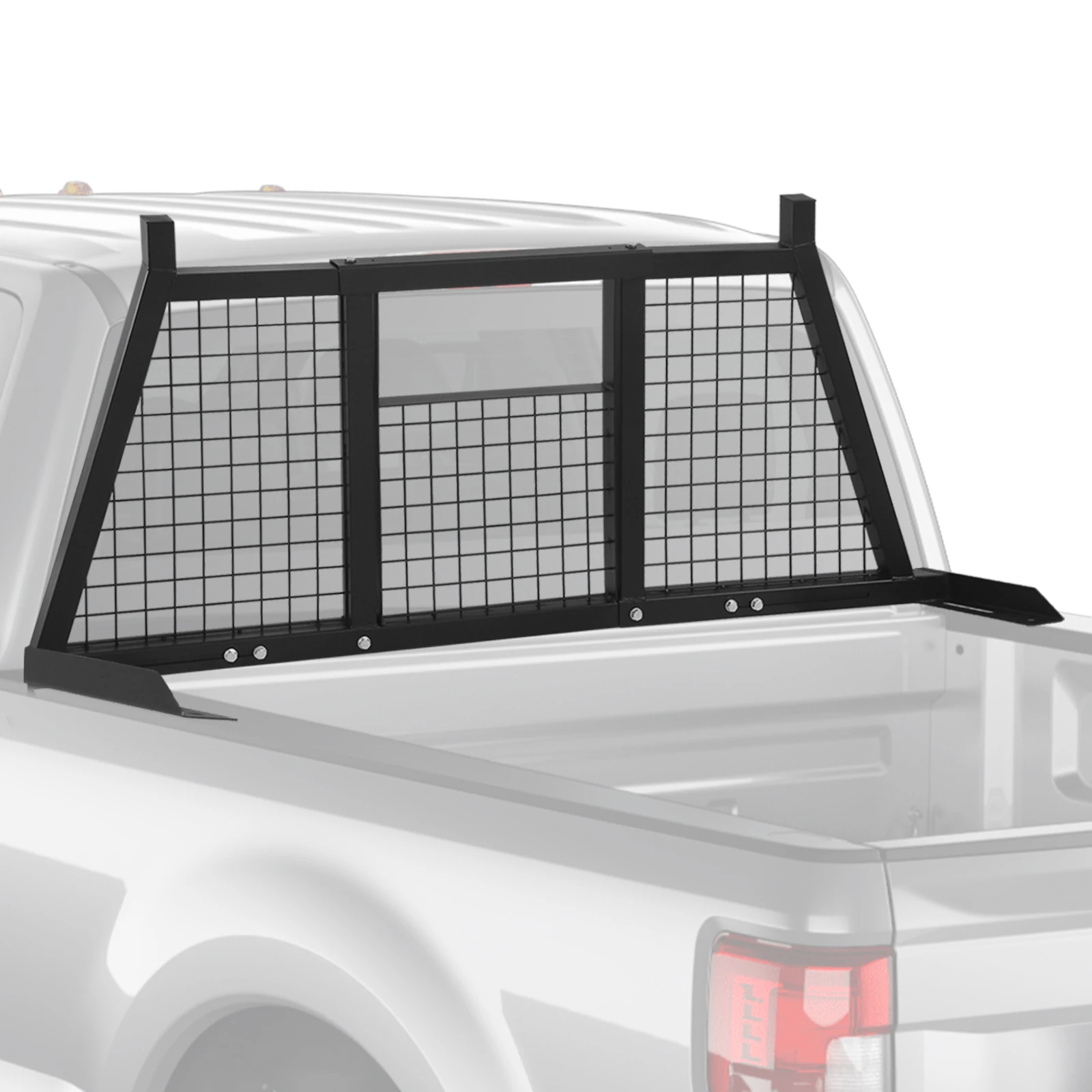 

Safety Truck Headache Rack with Adjustable Width 67.13" to 84.17",Unobstructed View with Protection,Drill-Free and Clear View