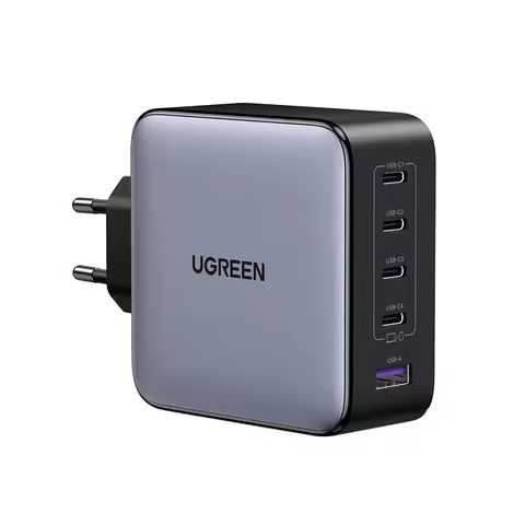 UGREEN 100W GaN Charger 5 Ports USB C Charger QC4.0 3.0 PPS For Macbook Air Laptop Tablet PDFast Charger For iPhone 17 16 15 Pro