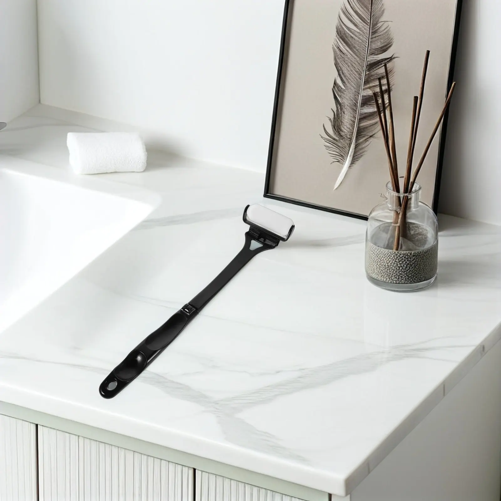 1 Set de Aplicador de Loción con Mango Plegable y Rodillo para Protector Solar, Crema Hidratante, Autobronceador, Herramienta de Cuidado Corporal para Hombres y Mujeres