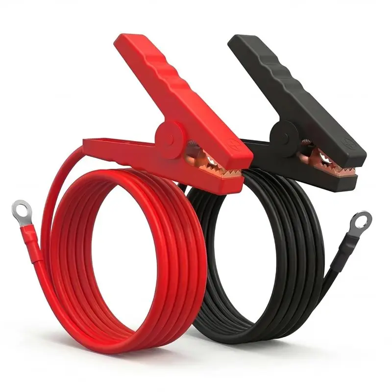 AB41-Electric Fence Jumper Leads With Alligator Clips 6.6Ft - 10,000V Rated,For Fence Energizer,Solar , Electric Fence