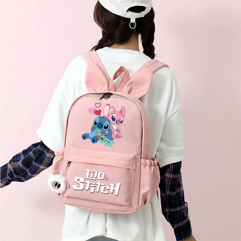 3Pcs/set Disney Lilo Stitch Backpack for Girl Boy Student Teenager Children with Lunch Bag Rucksack Women Casual School Bag Kids