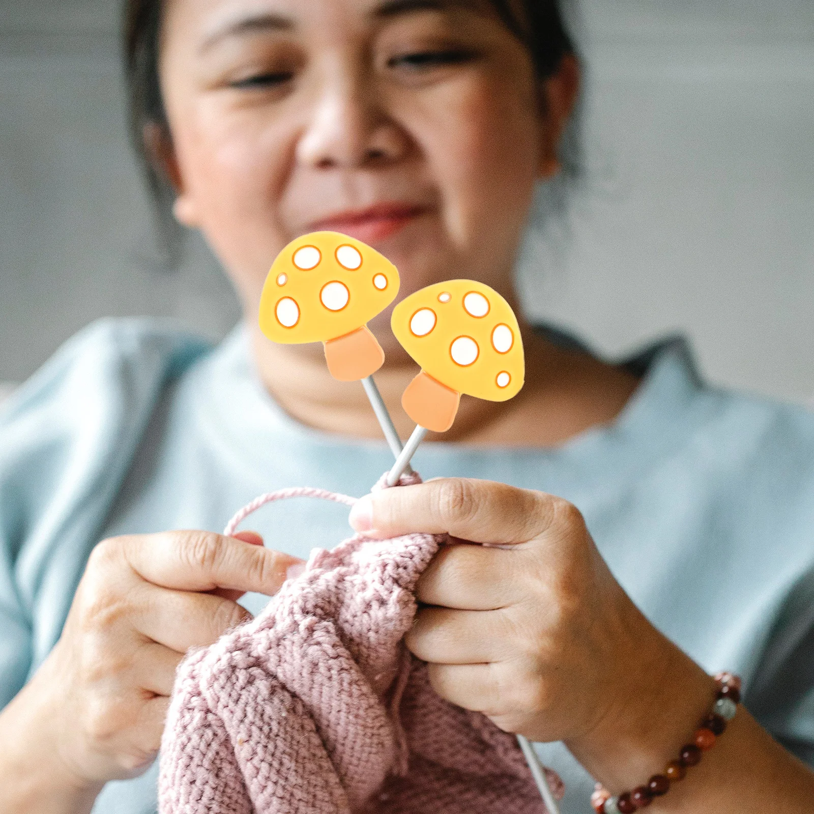 

4 шт. силиконовые защитные колпачки для спиц, нескользящие заглушки для вязания крючком, для рукоделия и DIY проектов