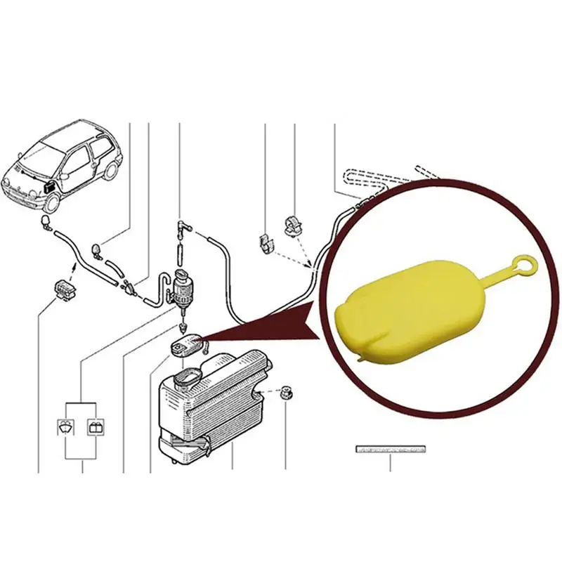 الزجاج الأمامي غطاء السائل ممسحة غطاء السائل خزان السائل غطاء ممسحة غطاء السوائل غطاء زجاجة ماء كليب لصيانة السيارات
