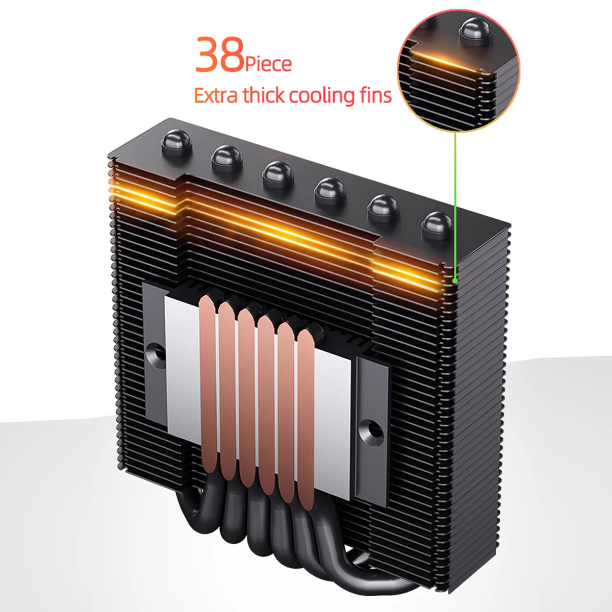 TEUCER UT-45 Low Profile CPU Cooler 4 Heat Pipes Pressure-Down Thin Radiator- Supports Intel LGA1700/1200/2011/2066 AMD AM4/AM5