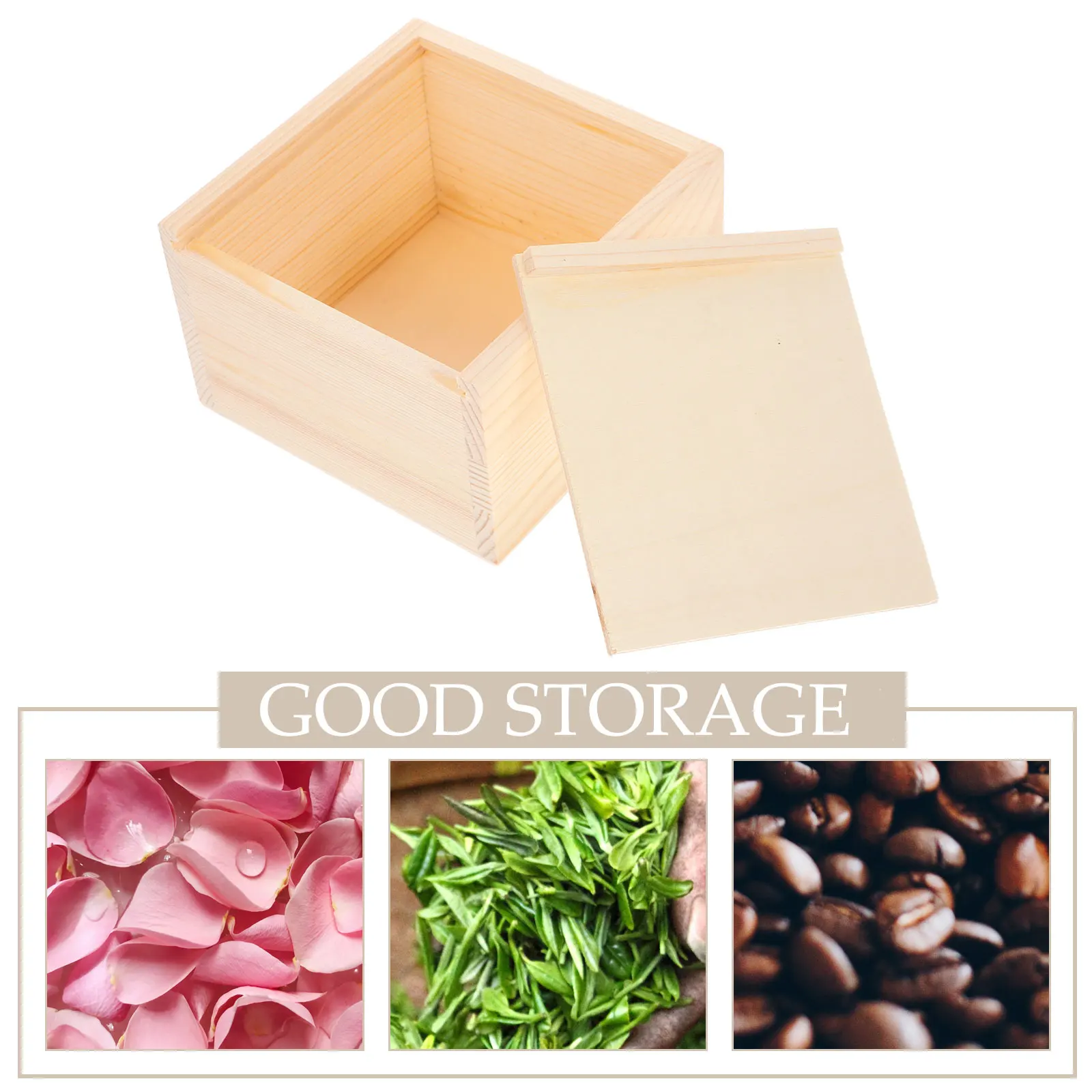 

Push Cover Wooden Box Square Shape Jewelry Storage Organizer Vintage Log Small Bedroom Gift Packaging Box Wooden Case