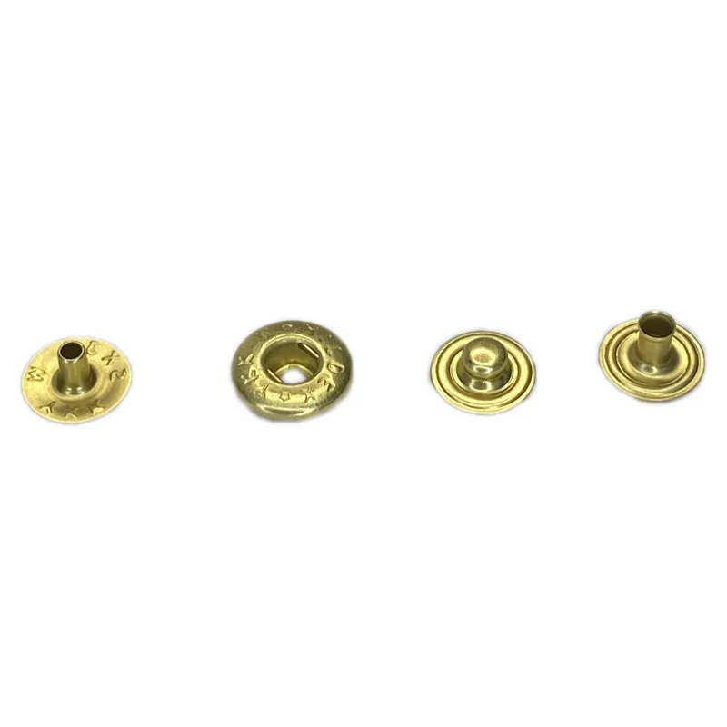 20pcs/40pcs/100pcs Japanese Genuine YKK Brass Four Button Clothing Copper Button S-shaped Spring Buckle SW35