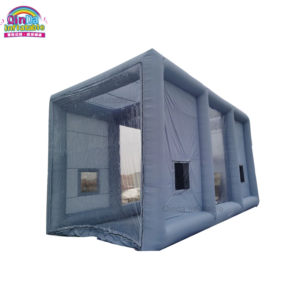 Giant Inflatable Car Wash Maintaining Tent Rectangular Inflatable Spray Paint Booth