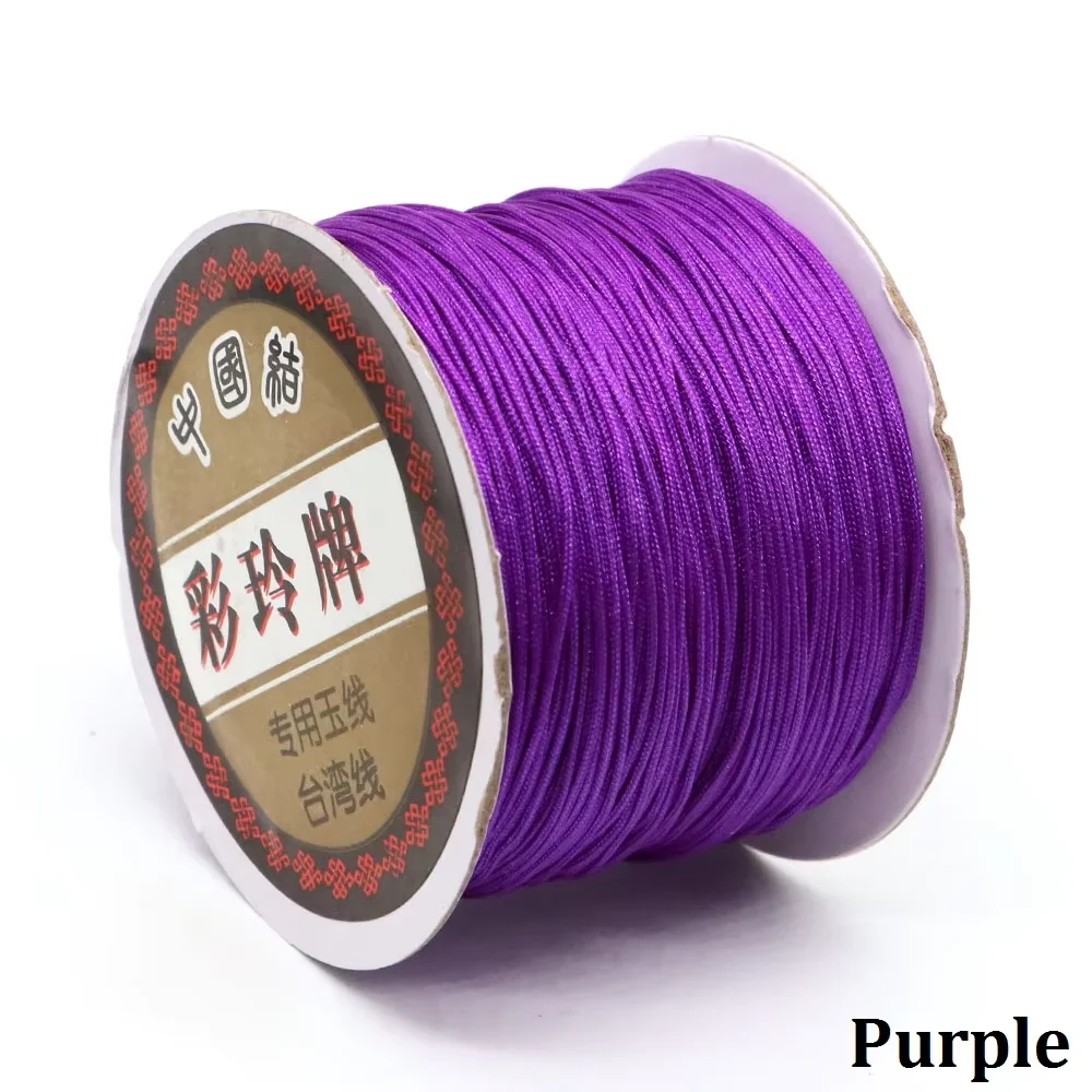 0.8mm 나일론 실 끈 중국 매듭 팔찌 땋은 끈 DIY 태슬 비딩 샴발라 끈 보석 제작용