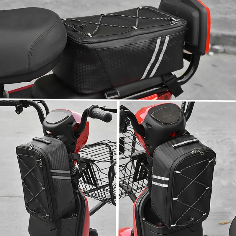 Bike Trunk Bag 7L Bicycle Rear Bag Water Resistant Bike Rack Bag with Waterproof Rain Cover Cycling Equipment for MTB Road Bike