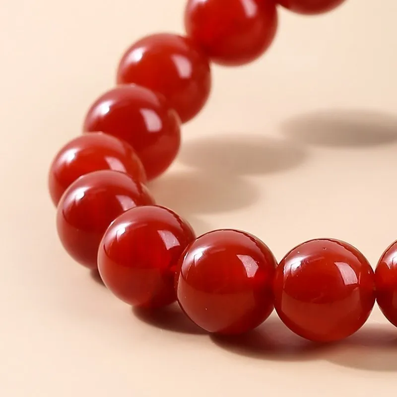 JD Natural China Red Agate Stone Bracelets 8mm South Red Carnelian Bracelets For Women Lucky Brave Bracelets & Bangles Jewelry