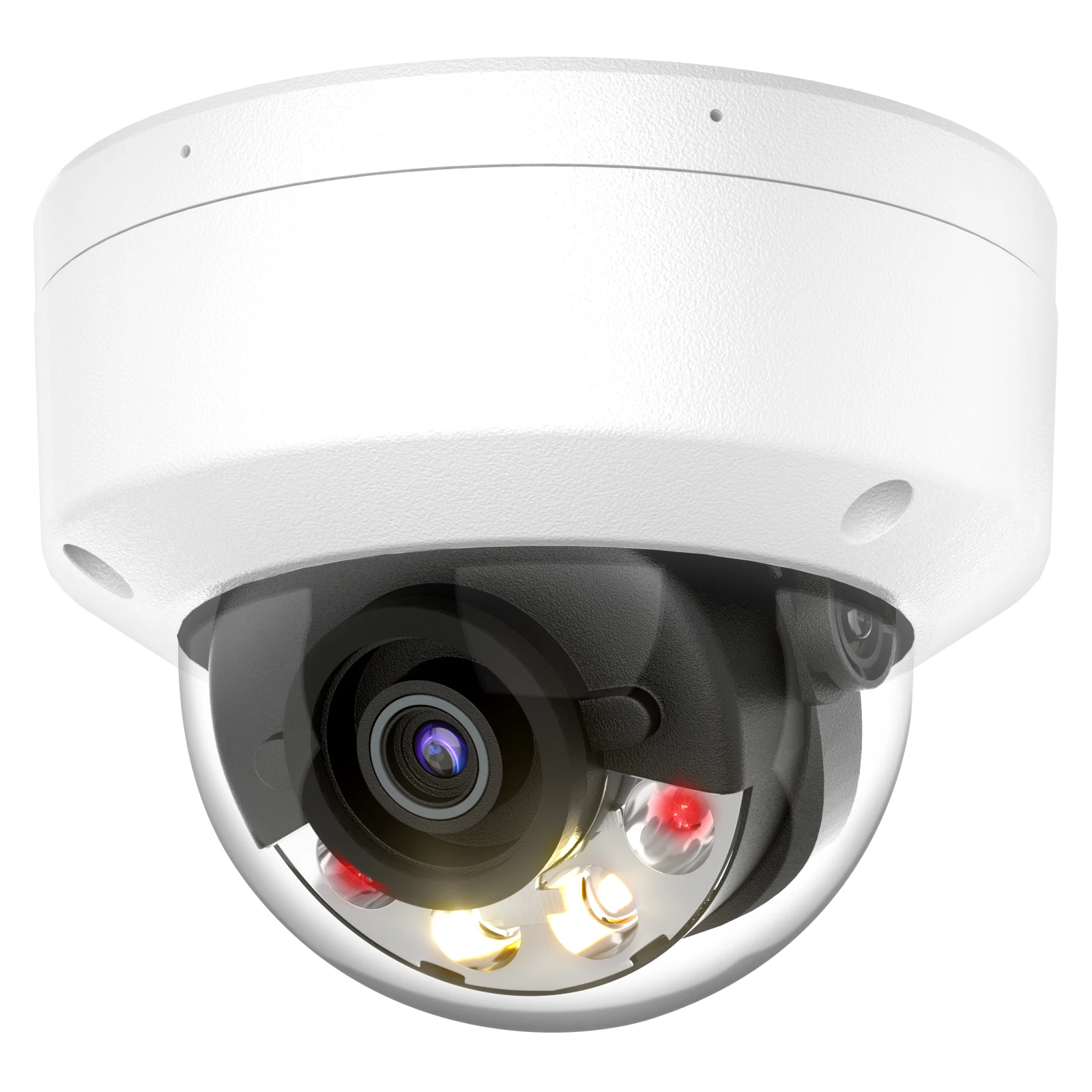 

Совместимая с Hikvision 8 МП 4K антивандальная мини-купольная IP-камера с двумя микрофонами, ночным видением ColorVu до 30 м, обнаружением людей/транспорта и ИИ-подсветкой