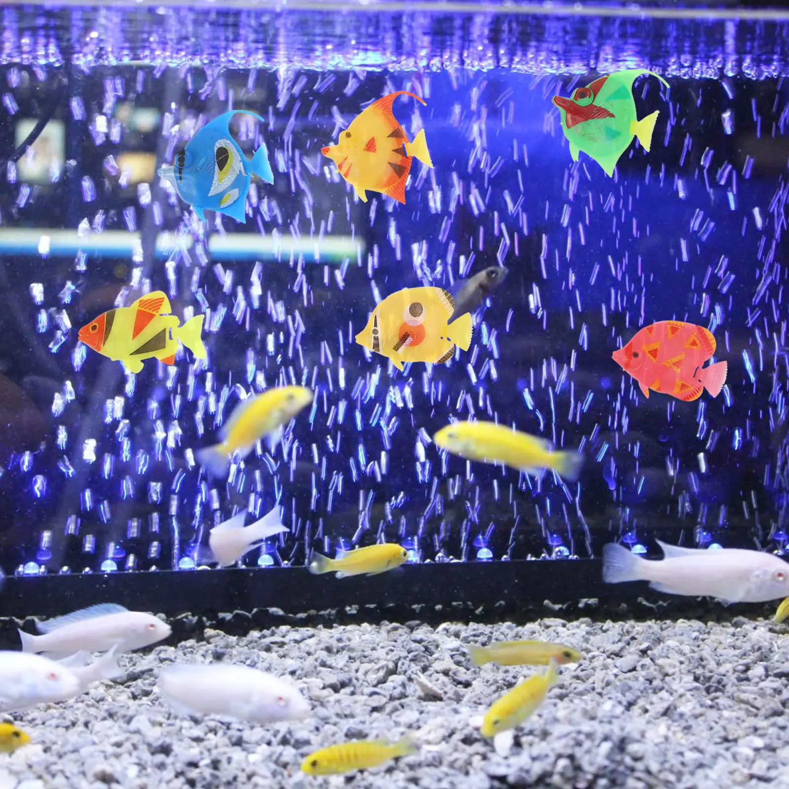 20Pcs Simulated Tropical Fish - Aquarium Marine Color ulasan dan harga