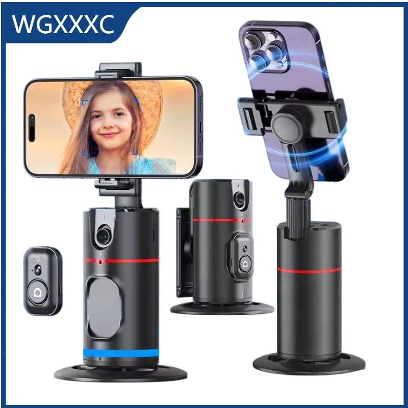 

Интеллектуальный стабилизатор с автоматическим отслеживанием лица, универсальный, 360° ° Вращающийся держатель для телефона для видеосъемки, стабилизатор для смартфона, штатив для видеоблогов
