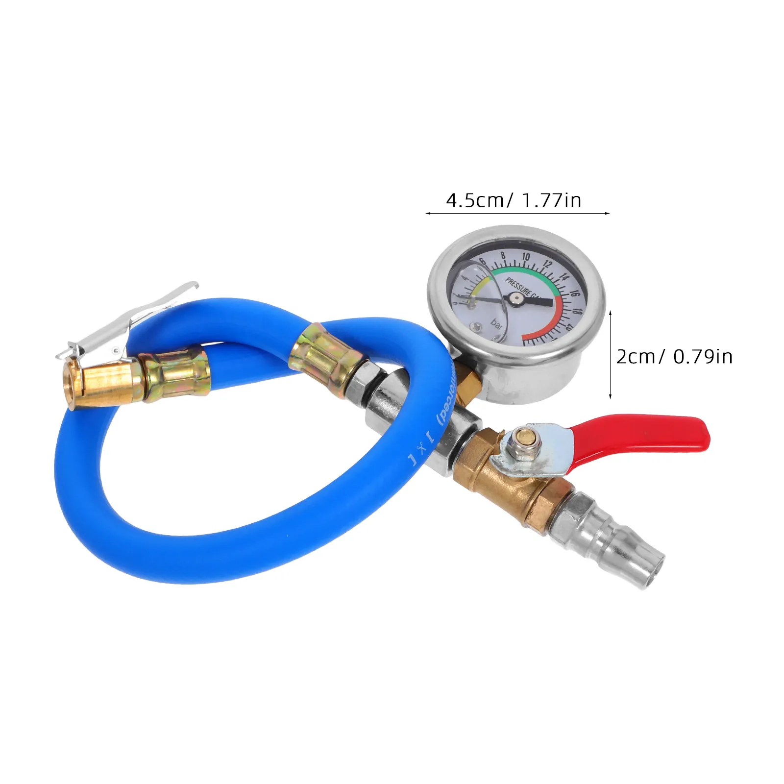 Tire Pressure Gauge with Inflator Heavy Duty Compact Air Gauge for Automotive Car Tires Efficient Inflation Tool Accurate Tire