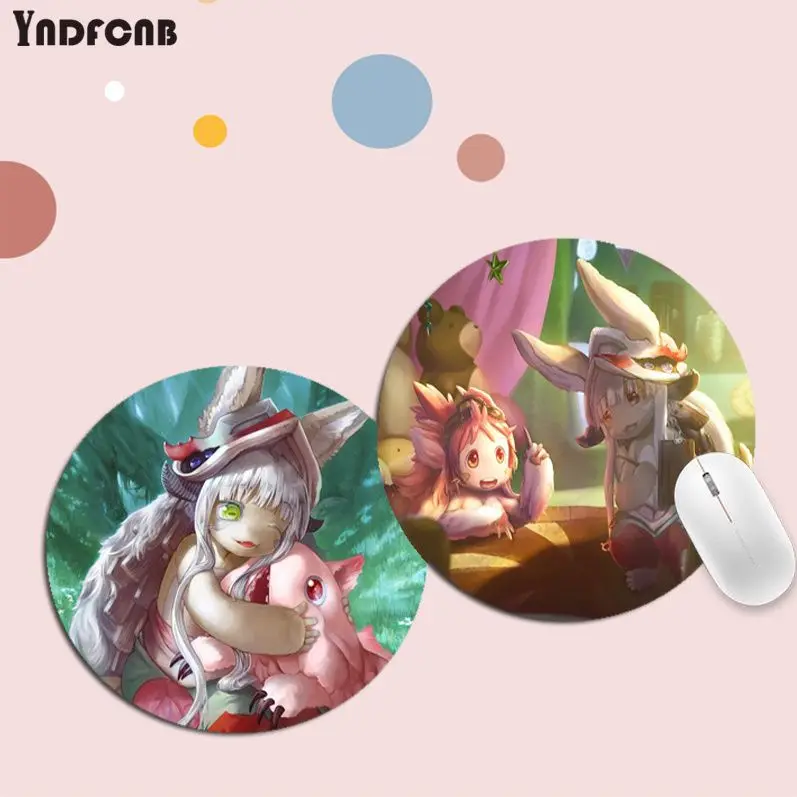 Made in Abyss Mousepad Round Custom Skin Desktop Desk Mat Gaming Accessories Students Writing Pad Mouse Pad for PC Mouse Carpet