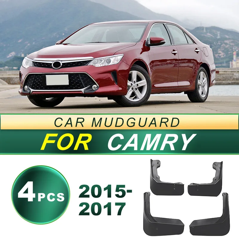 For Toyota Camry 7.5 Gen 2015-2017 Complete Protection Mudguards Set of 4 Front Rear Fender Liners Splash Guards System