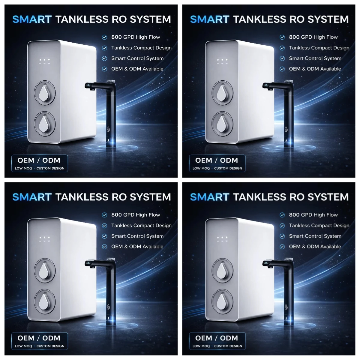 

Instant Hot Water 4 Stage Reverse Osmosis Water Purification System RO Water Filter for Home and Under Sink Installation