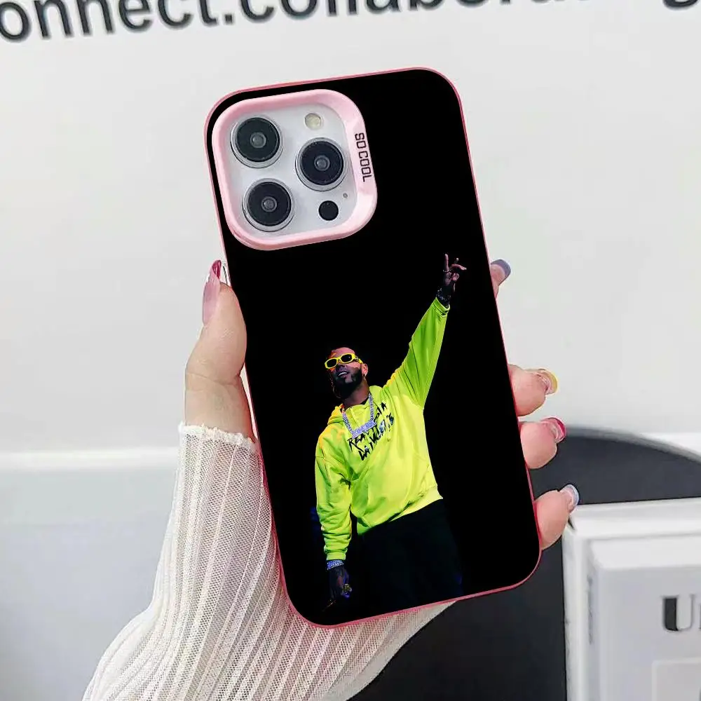 Anuel AAAA Phone Case for iPhone 18 17 16 15 14 13 12 11 X XR XS Air Pro Max Plus Pink Colorful Silver Cover