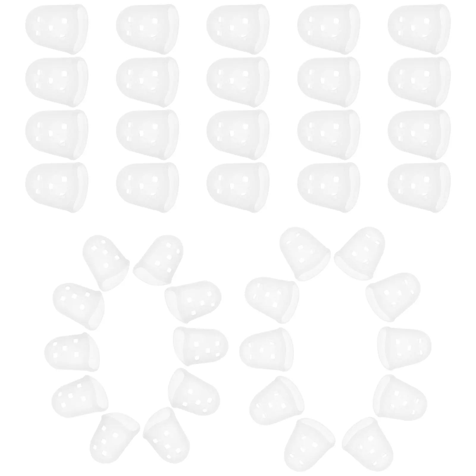 

40pcs Guitar Finger Protective Covers Soft Silicone Tips Reusable Cots for String Instruments Practice S M L Sizes Fits Guitar