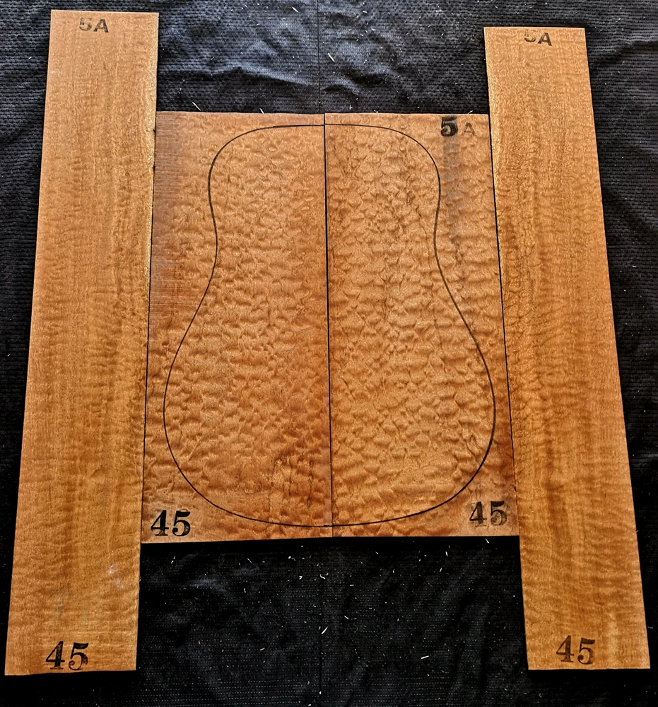 Guitar Ball Texture Water Wave Texture Quilt Sapele Side Back Board Wool Board Full Single Production Materials