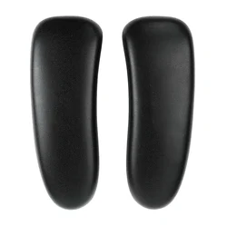 Almohadillas de vinilo para brazos, tapas para Herman Miller Remasteres Aeron, silla de oficina para el hogar, grafito/negro, talla A, B, C, 1 par