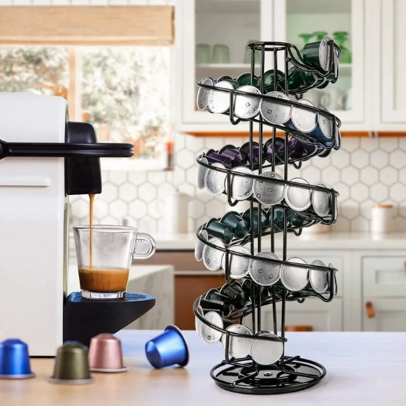 

Rotatable 30 PCS for Nespresso K-Cup Vertuo Coffee DolceGusto Capsule Capsule Stand Storage Shelves Rack Dolce Gusto Pods Holder