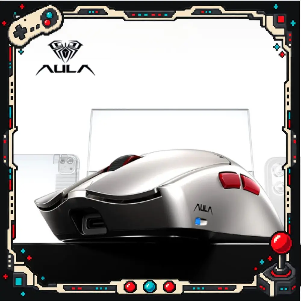 AULA Kunlun L5 Mouse 3-Mode Wireless with Magnetic Micro-Switch PAW3955EVO Chip Dual 8K for eSports Gamers Esports Gaming Mouse