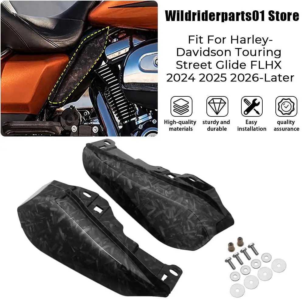 

Motorcycle Heat Shield Mid-Frame Air Deflectors 1 Pair For Harley‑Davidson Road Glide ST Special FLTRXSTSE 2024 2025 2026‑Later