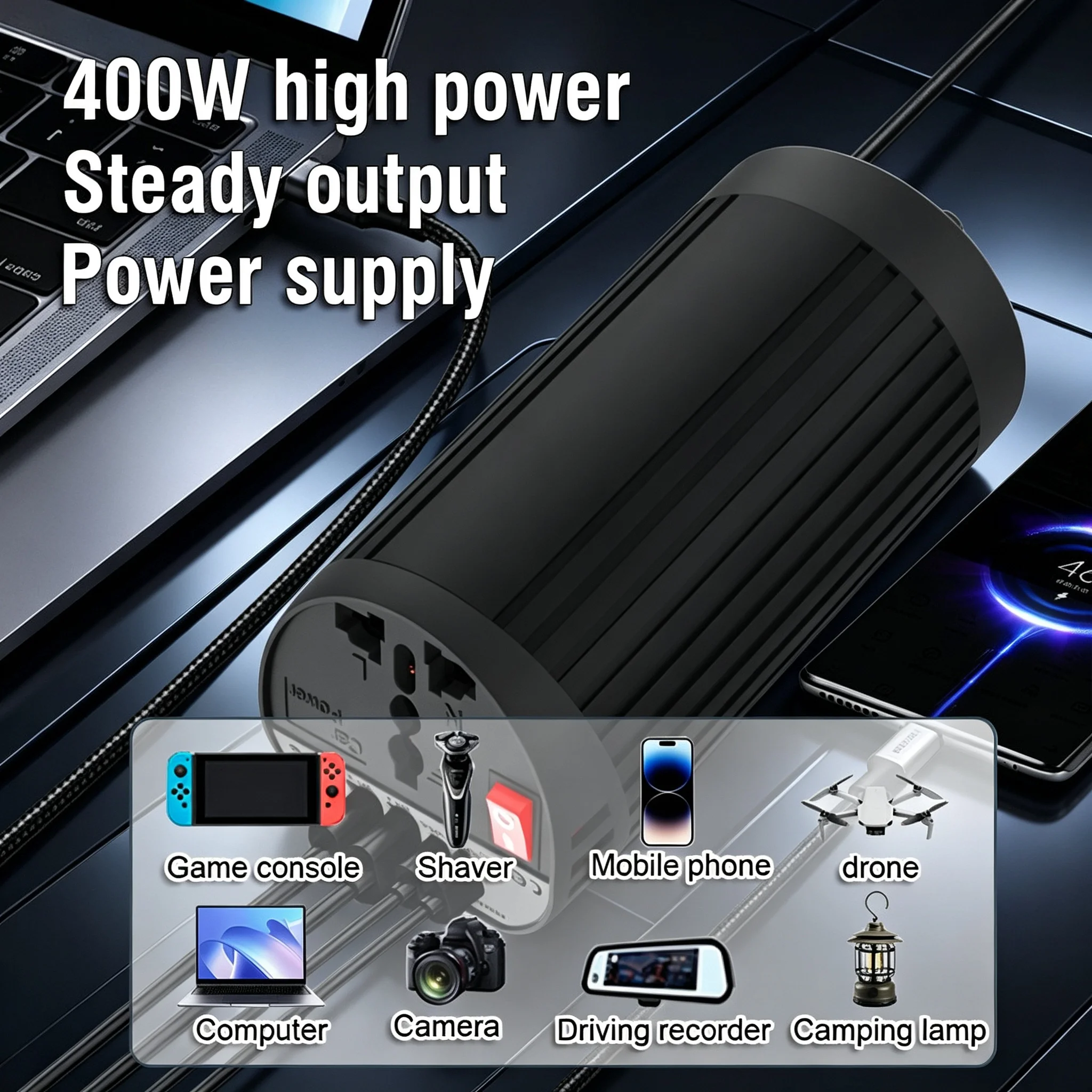400W Car Power Inverter (Peak) - огляд і ціна Outdoor Power Inverter